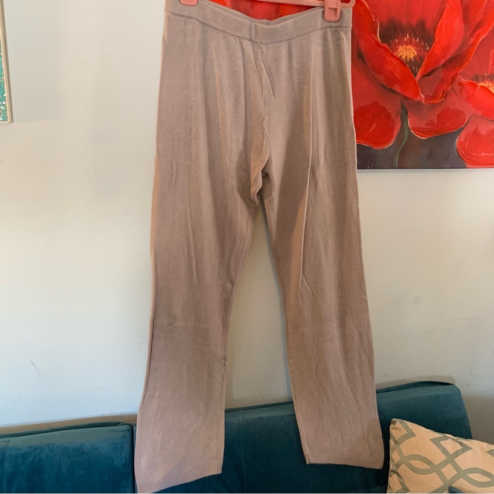 The Tog Shop Pants Womens L Large Gray Pull On Elastic Waist Sweater Knit